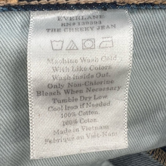 Everlane The Cheeky High Rise Button Fly Distressed Jeans Size 26 Women’s - Picture 6 of 6